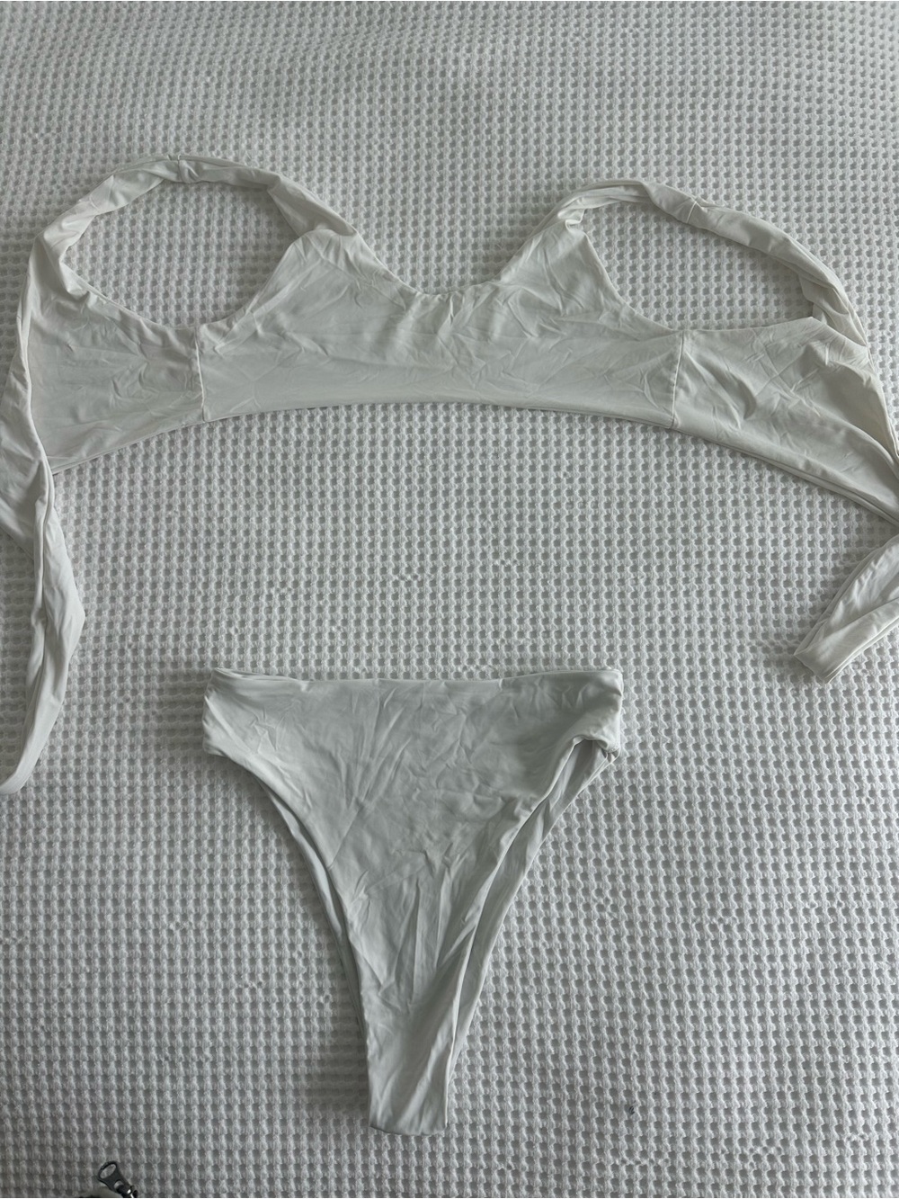 Women’s White Long-Sleeve Bikini Set - Classic White
